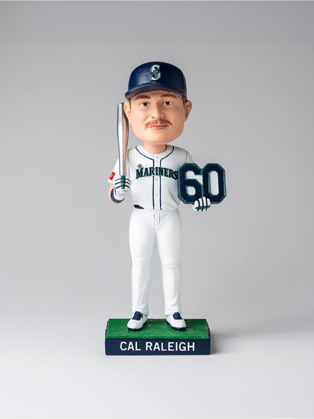 (NIB) Seattle Mariners Cal Raleigh "60 Home Runs" Bobblehead